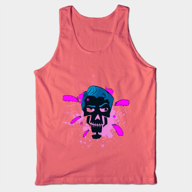 Neon Skull , blood flash Tank Top by TrendsCollection